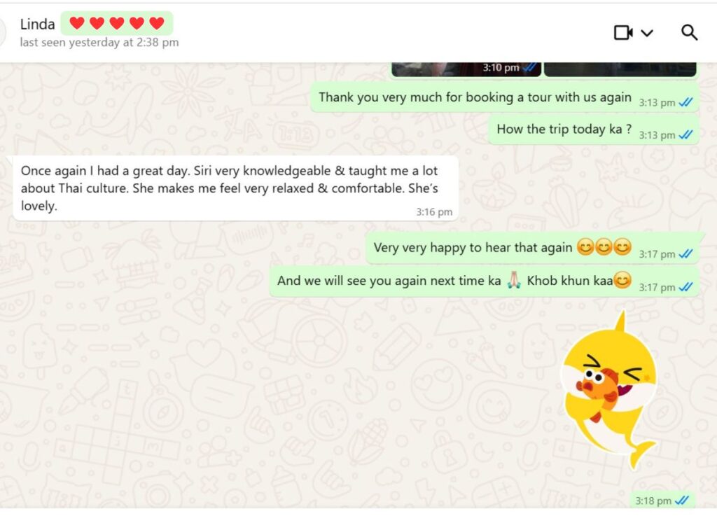 Private tours Bangkok reviews on May 2025